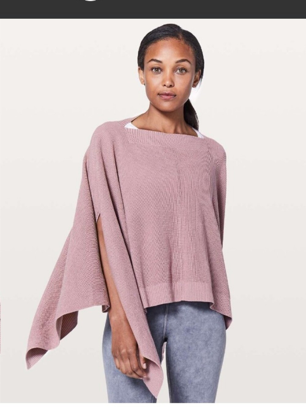 lululemon athletica Forward Flow Cape Light Dusty Pink Draped Knit Poncho